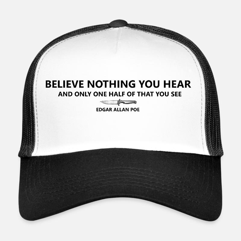 Trust No One | Text Only Quotes Trucker Cap