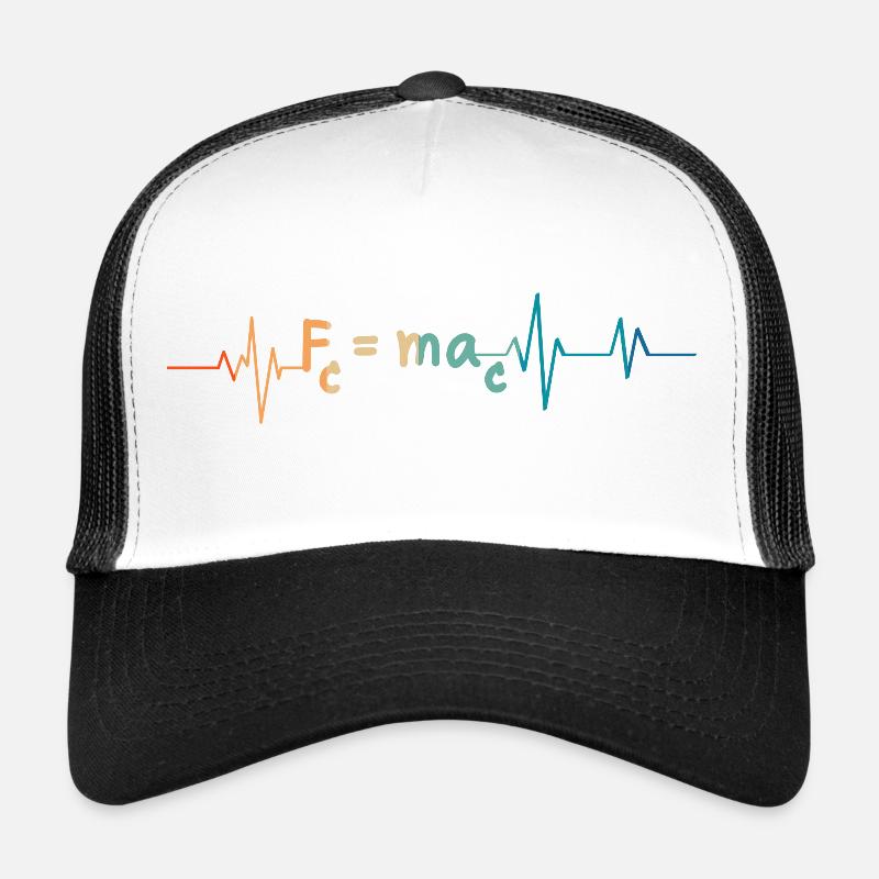Heartbeat Retro Mathe Formel - Trucker Cap - Weiß/Schwarz