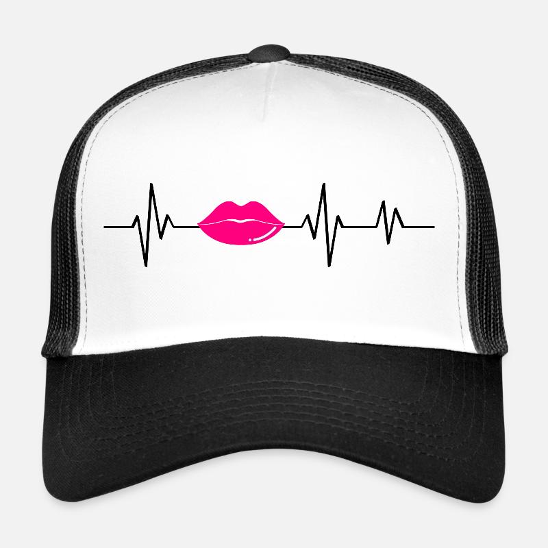Pink Heartbeat Lips - Gift Idea Trucker Cap
