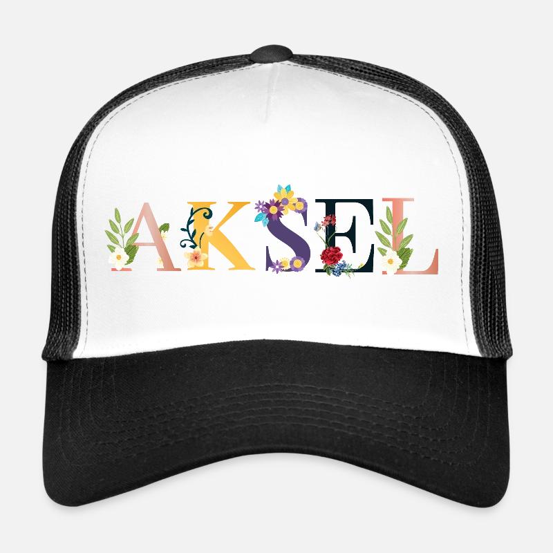 AKSELName mit Blumen geschmückt Trucker Cap