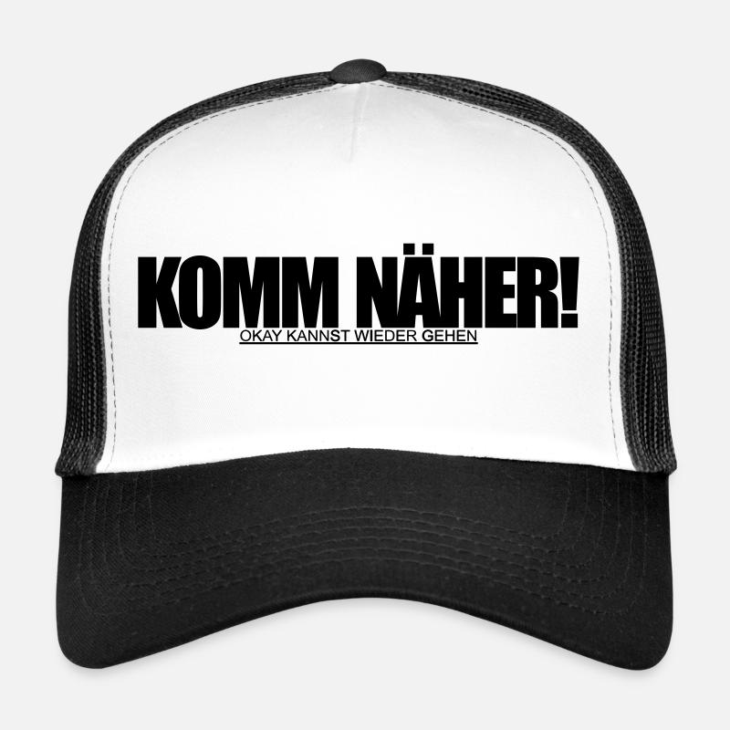 komm näher - Trucker Cap - Weiß/Schwarz