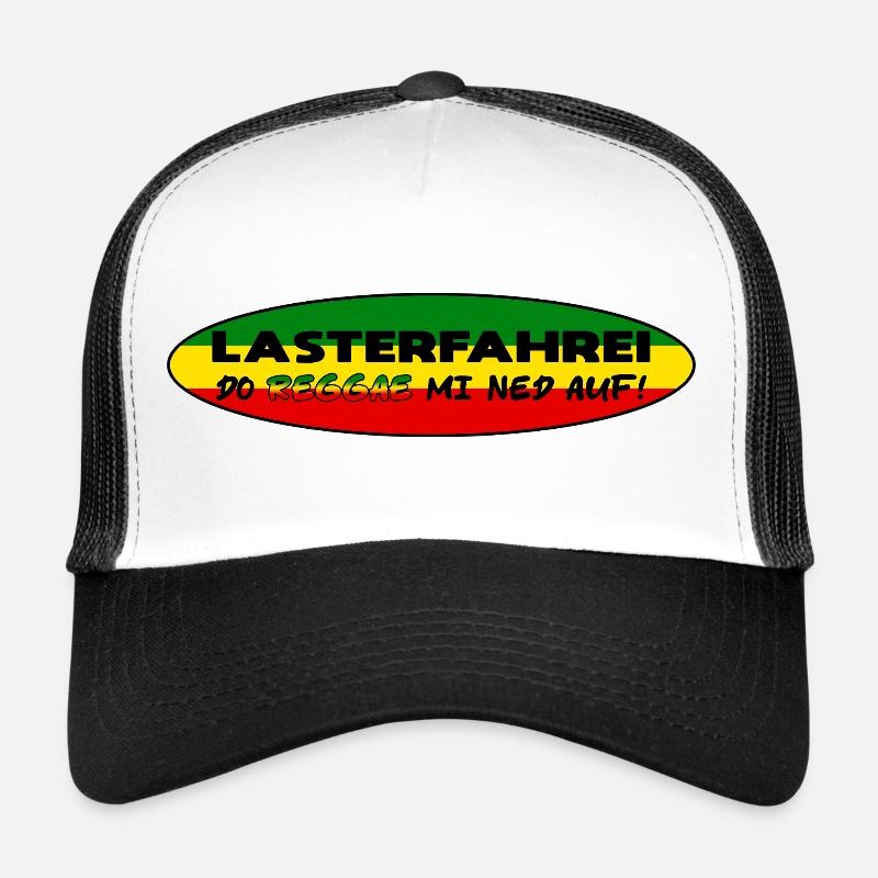LASTERFAHREI - Do Reggae Mi Ned Auf! REGGAE Oval Trucker Cap
