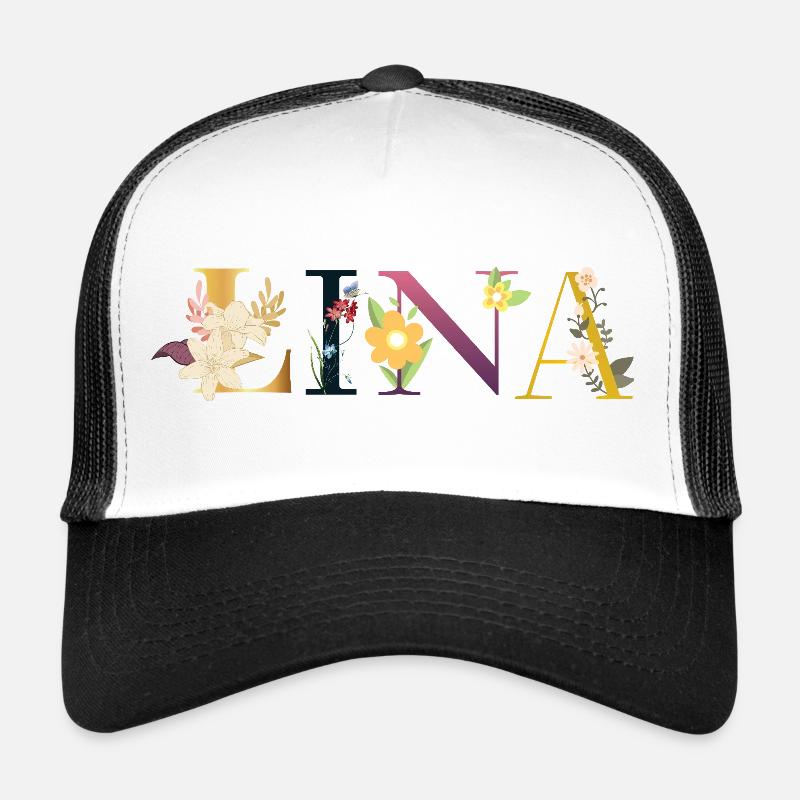 Lina - Trucker Cap - Weiß/Schwarz