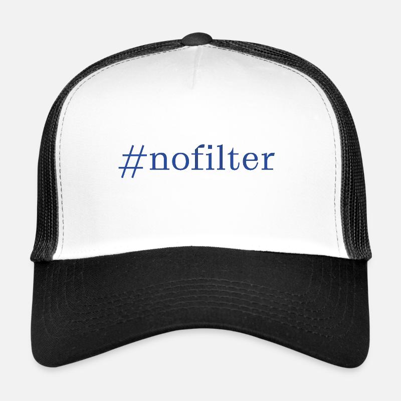 Hashtag nofilter / #nofilter - Casquette trucker  - blanc/noir