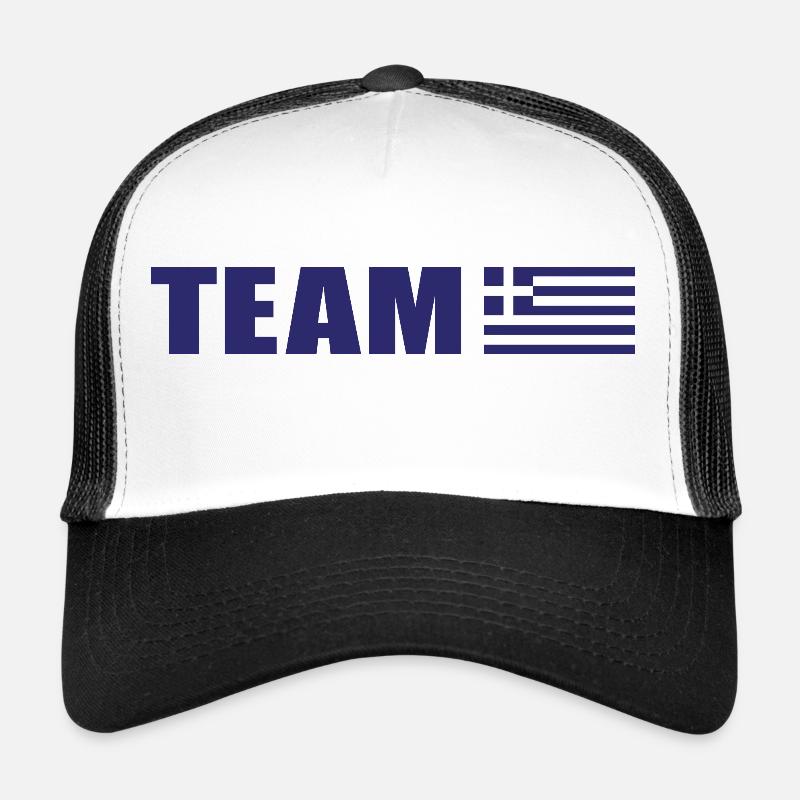 Équipe de soutien Grèce - Casquette trucker  - blanc/noir