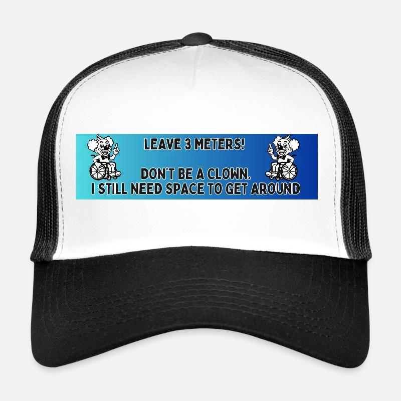 Autoaufkleber eines Rollstuhlclowns # Trucker Cap