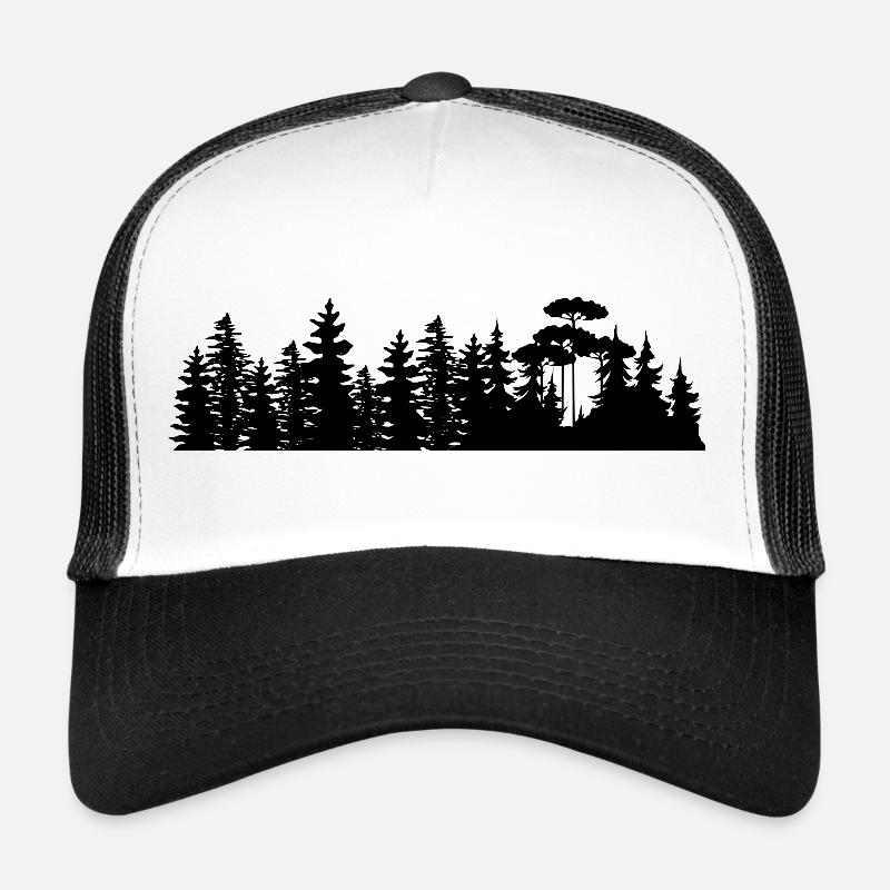 Conception de silhouettes de paysage forestier Casquette trucker 