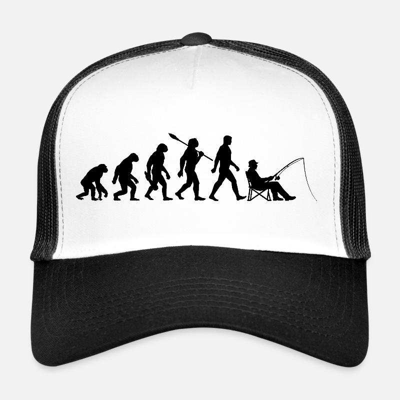 Evolution - Pêche, Cadeau de pêcheur Casquette trucker 