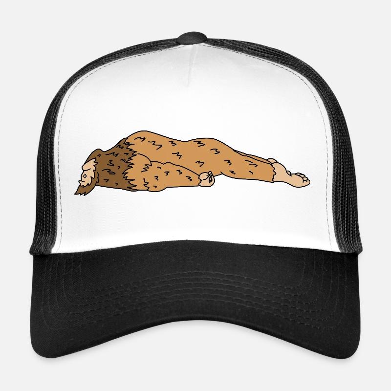 Funny Lazy Bigfoot Sasquatch Sleeping Lazy DIY Trucker Cap