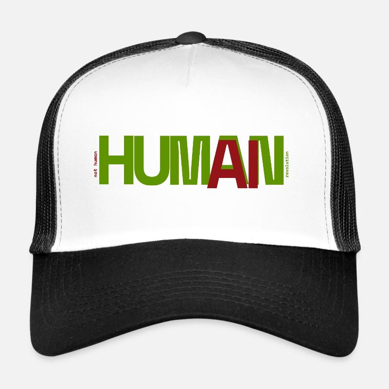 Human - Trucker Cap - white/black