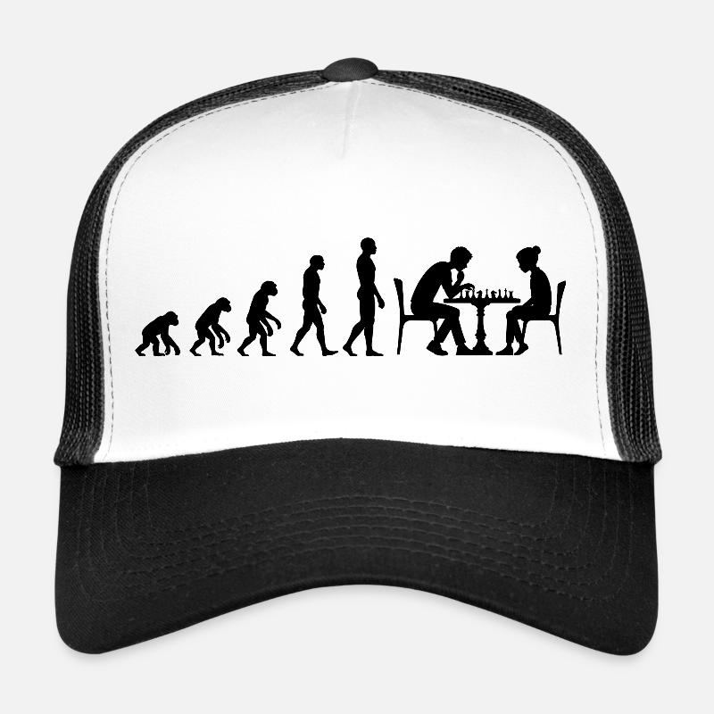ÉVOLUTION VERS MAÎTRE D’ÉCHECS – MATE ! AMATEUR D’ÉCHECS Casquette trucker 