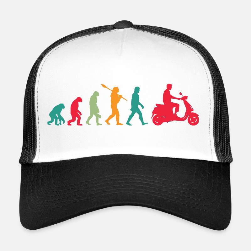 Évolution de la mobilité : de la marche au scooter Casquette trucker 