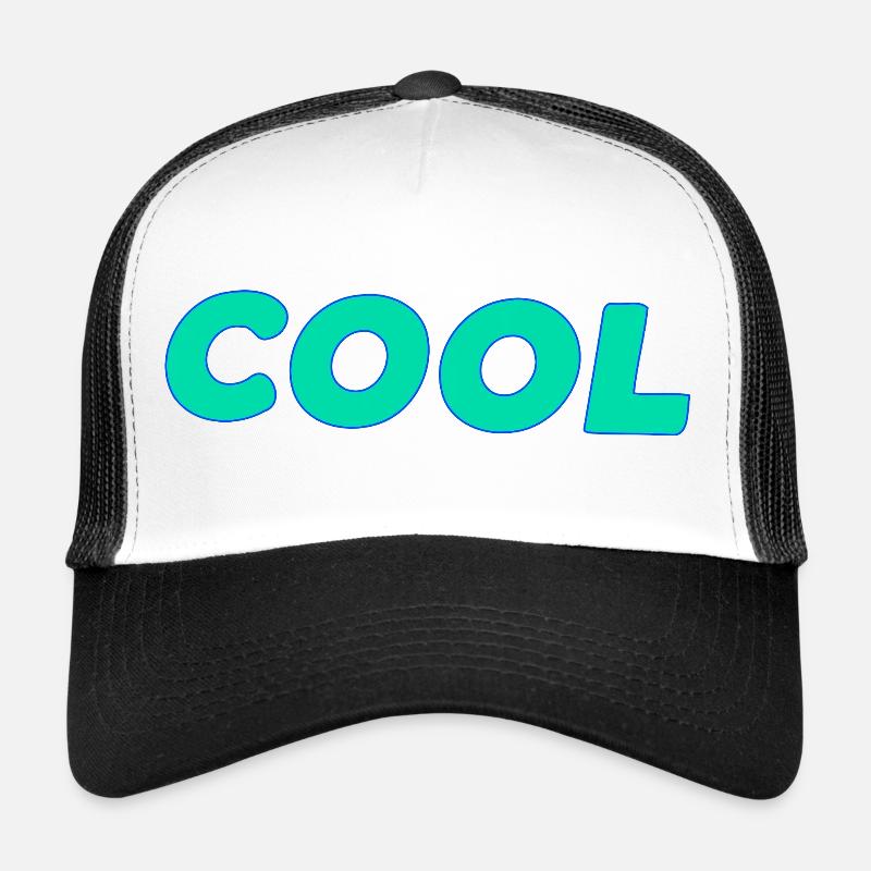 Cool retro cyan lettering Trucker Cap