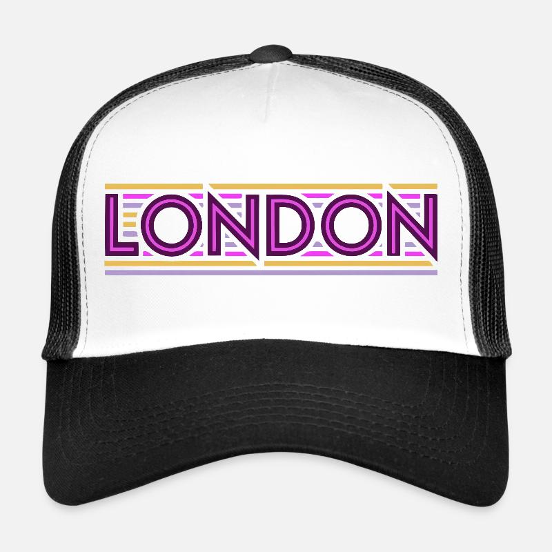 Londres Néon Violet Rayures Casquette trucker 