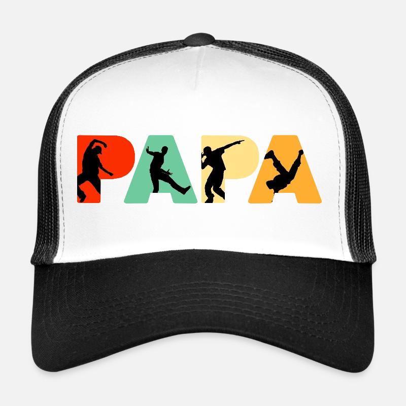 Silhouette rétro de danse de rue Papa Dancer Casquette trucker 