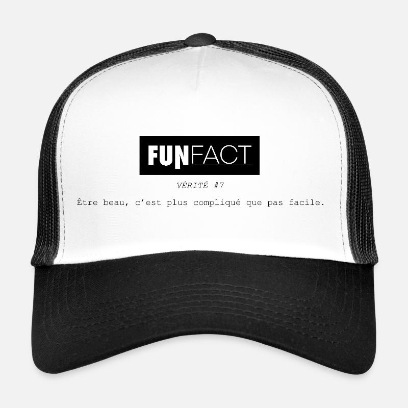 Funfact_7 - Casquette trucker  - blanc/noir