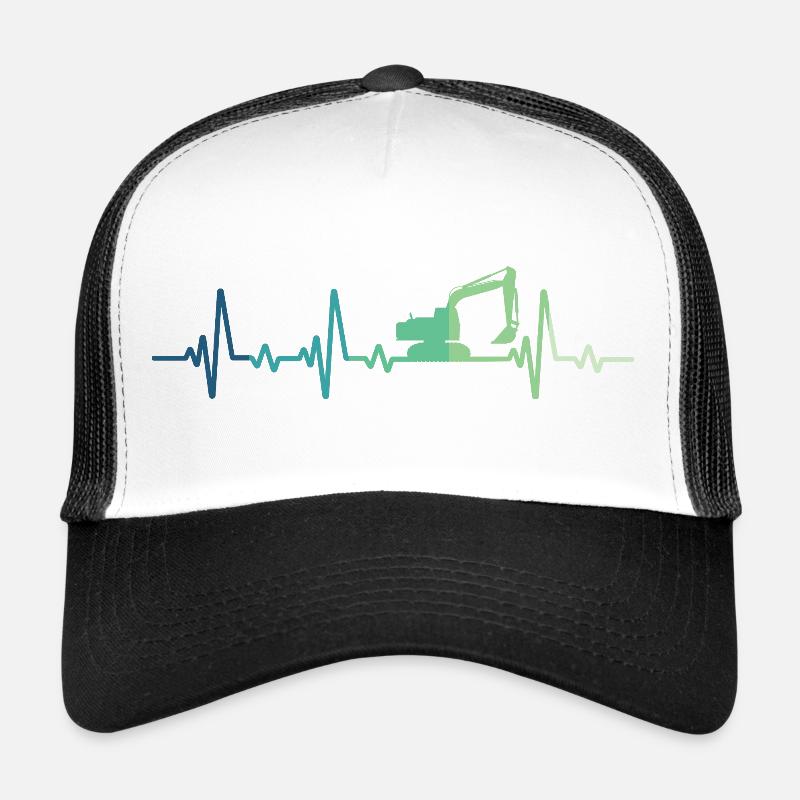 Ausgräber Baustelle Herzschlag-Bagger Trucker Cap