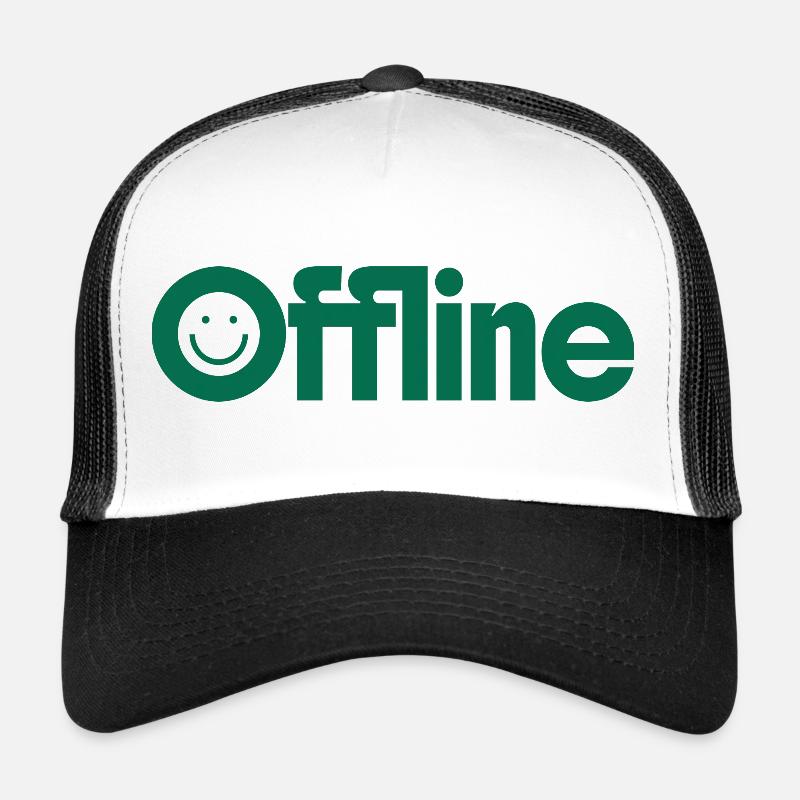 Offline-Modus - Trucker Cap - Weiß/Schwarz