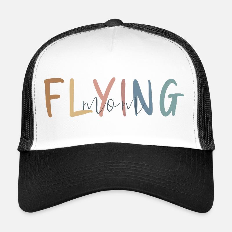 Flight Attendant Gift - Mother's Day Gift - Trucker Cap - white/black