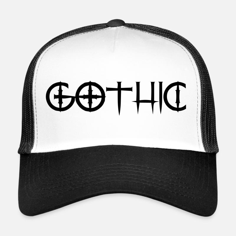gothic - Trucker Cap - Weiß/Schwarz