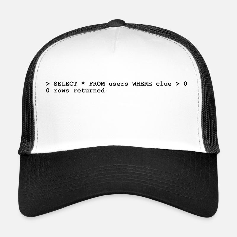 NERD HUMOR: Ahnungslosigkeit! - Trucker Cap - Weiß/Schwarz