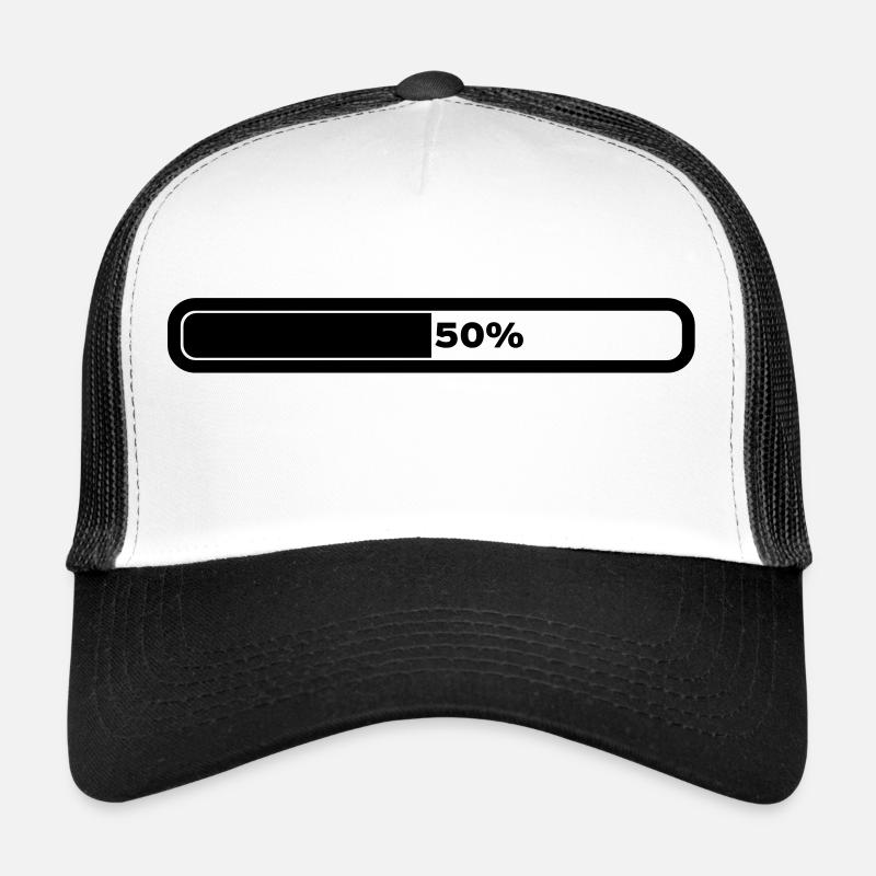50 prozent - Casquette trucker  - blanc/noir