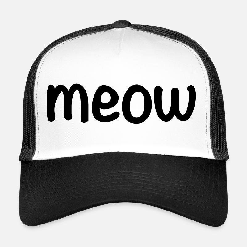 Miau - Trucker Cap - Weiß/Schwarz