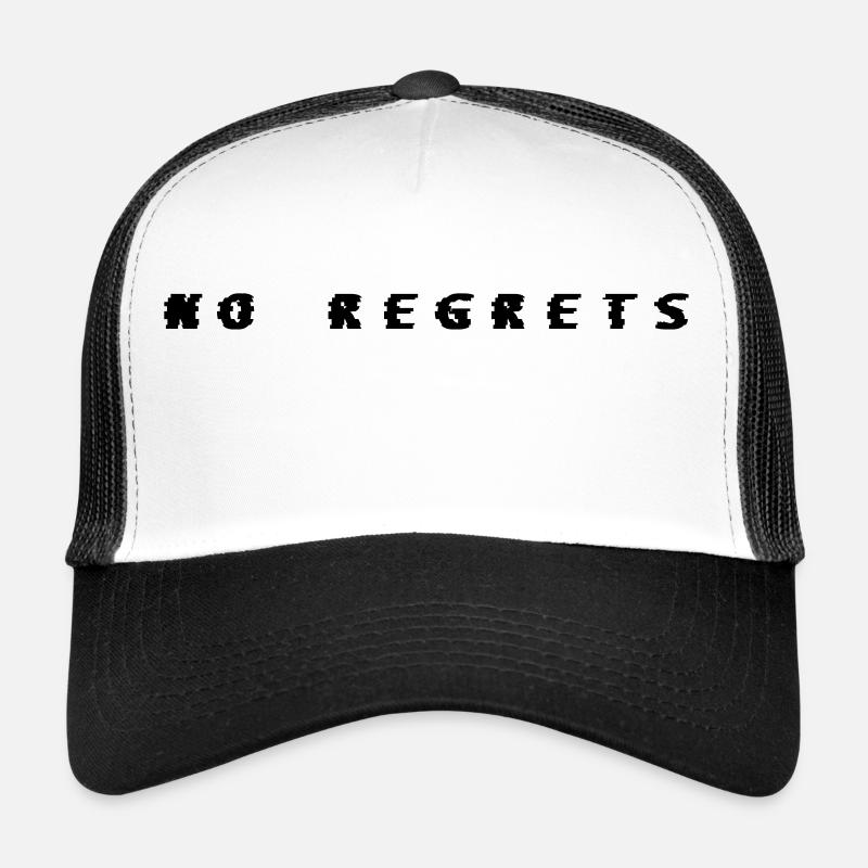 No Regrets Glitch - Trucker Cap - white/black