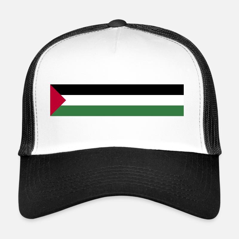 Palästina - Trucker Cap - Weiß/Schwarz