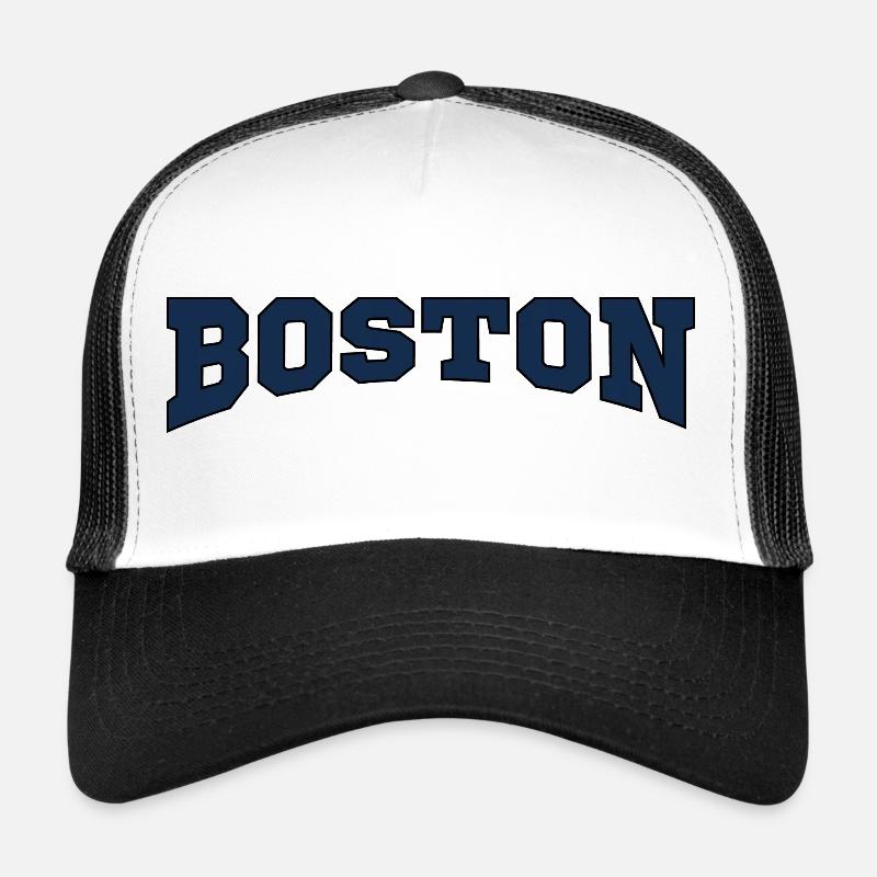 Boston Blockschrift Logo Trucker Cap