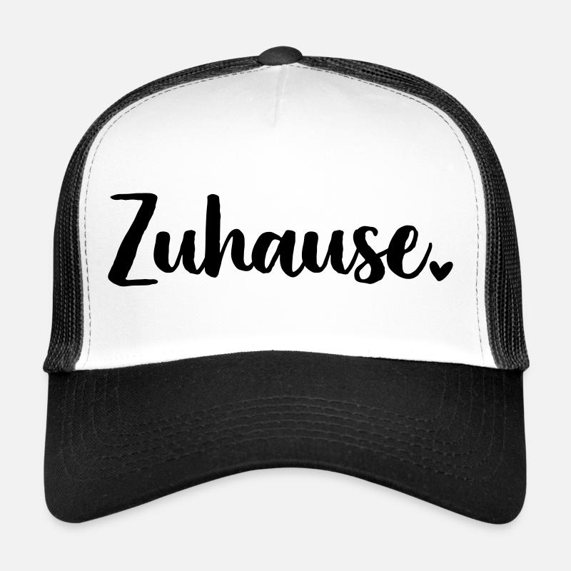 Zuhause Herz - Trucker Cap - Weiß/Schwarz