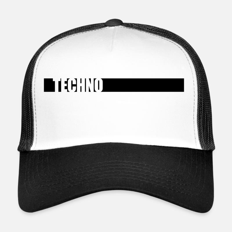 Musik Techno Logo - Trucker Cap - Weiß/Schwarz