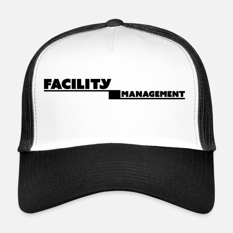 tshirt de gestion des installations blanc Casquette trucker 