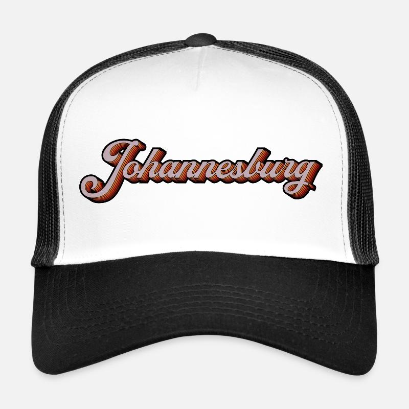 Écriture rétro de Johannesburg Casquette trucker 