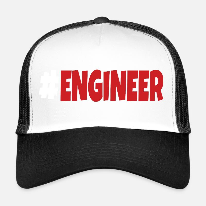 #engineer blanc et rouge Casquette trucker 