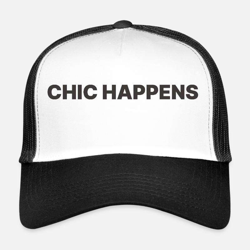 CHIC ARRIVE - Casquette trucker  - blanc/noir