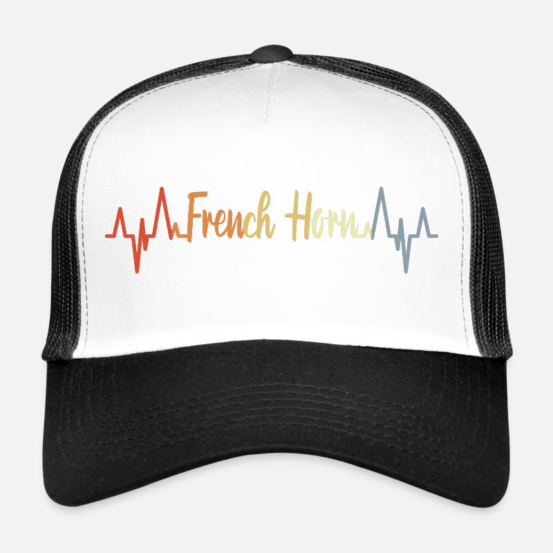 Retro Horn Herzschlag - Trucker Cap - Weiß/Schwarz