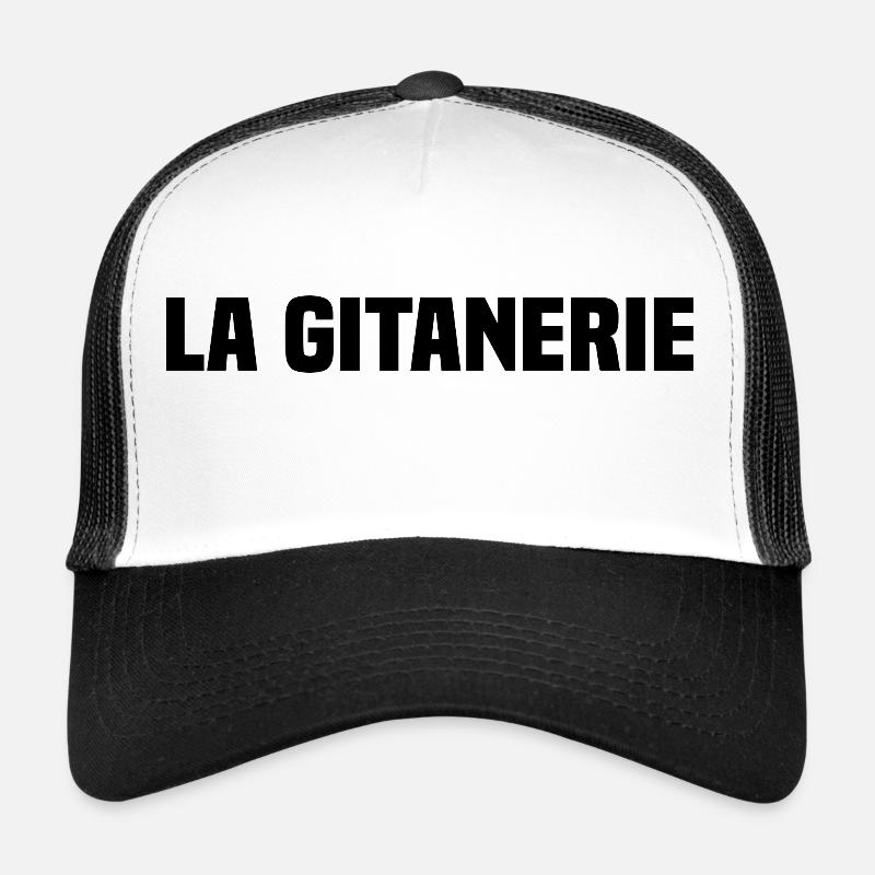 La Gitanerie - Casquette trucker  - blanc/noir