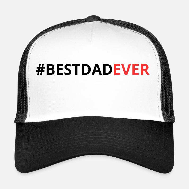 #BESTDADEVER - Trucker Cap - Weiß/Schwarz