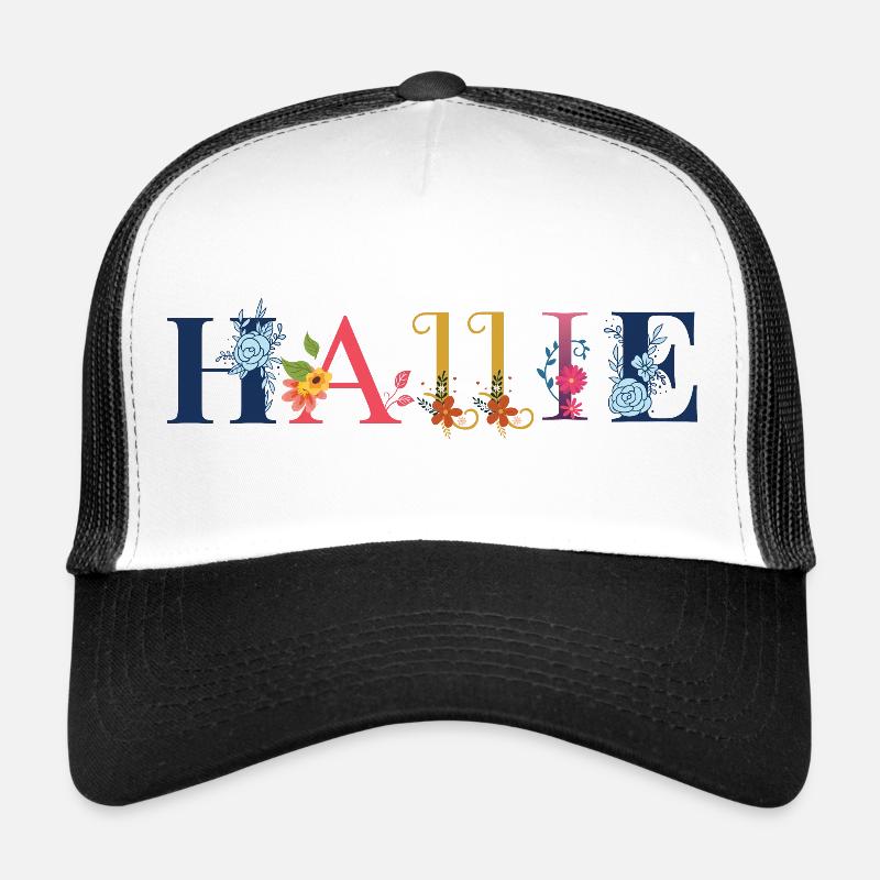 HALLIE Nom Orné de Fleurs Casquette trucker 
