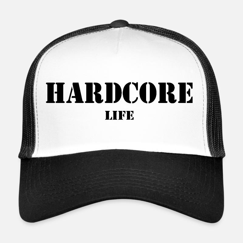 Hardcore-Leben schwarze Farbe Trucker Cap