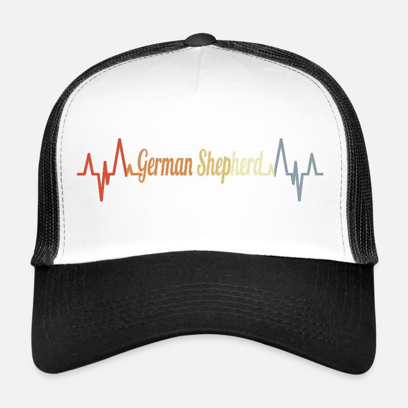 Schäferhund Pulsschlag - Trucker Cap - Weiß/Schwarz