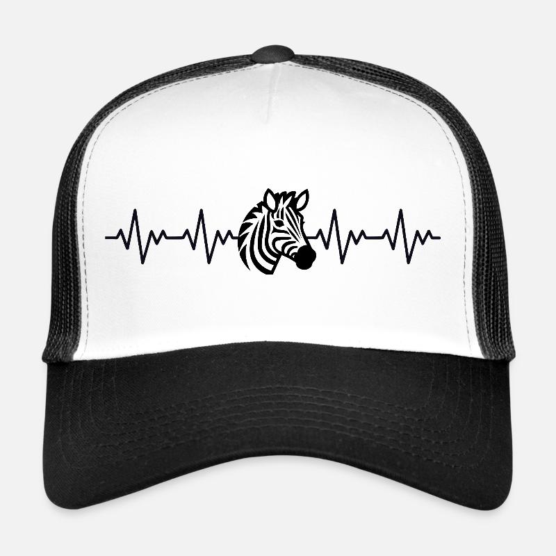 Zebra ECG Heartbeat Casquette trucker 