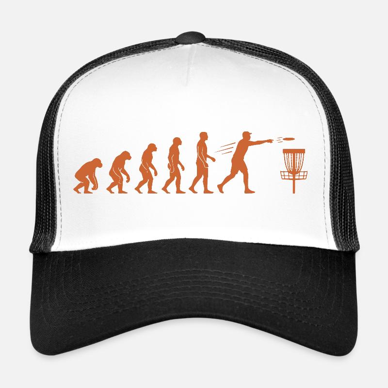 Disc Golf Evolution Drôle de Disc Golfeur Flying Disc Casquette trucker 