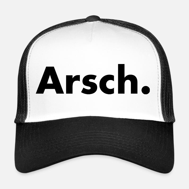 Arsch. - Trucker Cap - Weiß/Schwarz