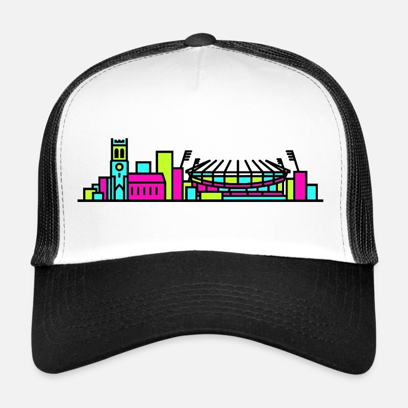 Skyline der Stadt Wolverhampton St Peter's Linienkunst Trucker Cap