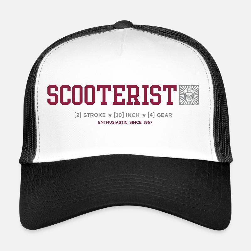 Scooterist Urban Skull Emblem Trucker Cap