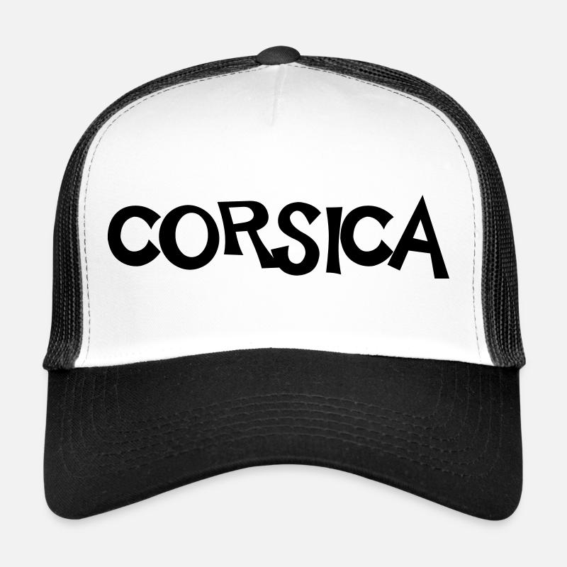 Corsica (V) - Casquette trucker  - blanc/noir