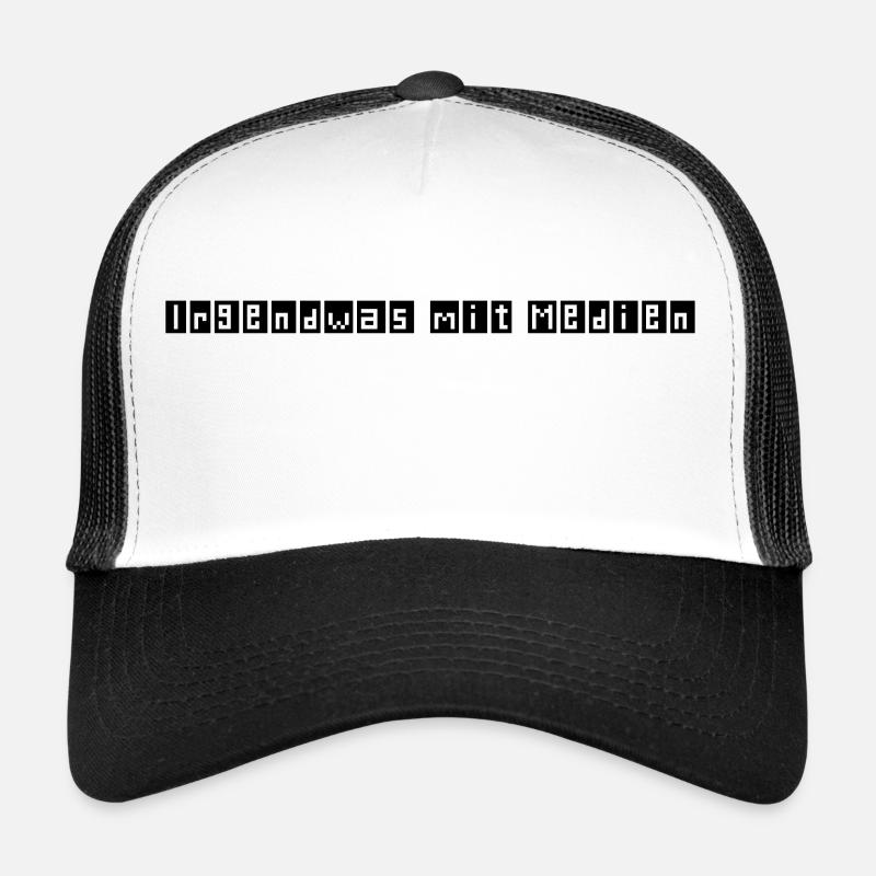 Irgendwas mit Medien - Trucker Cap - Weiß/Schwarz