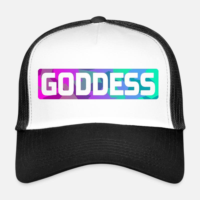 DÉESSE - Casquette trucker  - blanc/noir